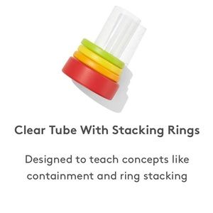 Lovevery Clear Tube with Stacking Rings from The Explorer Play Kit (Months 9-10)